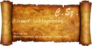 Czumpf Szilveszter névjegykártya